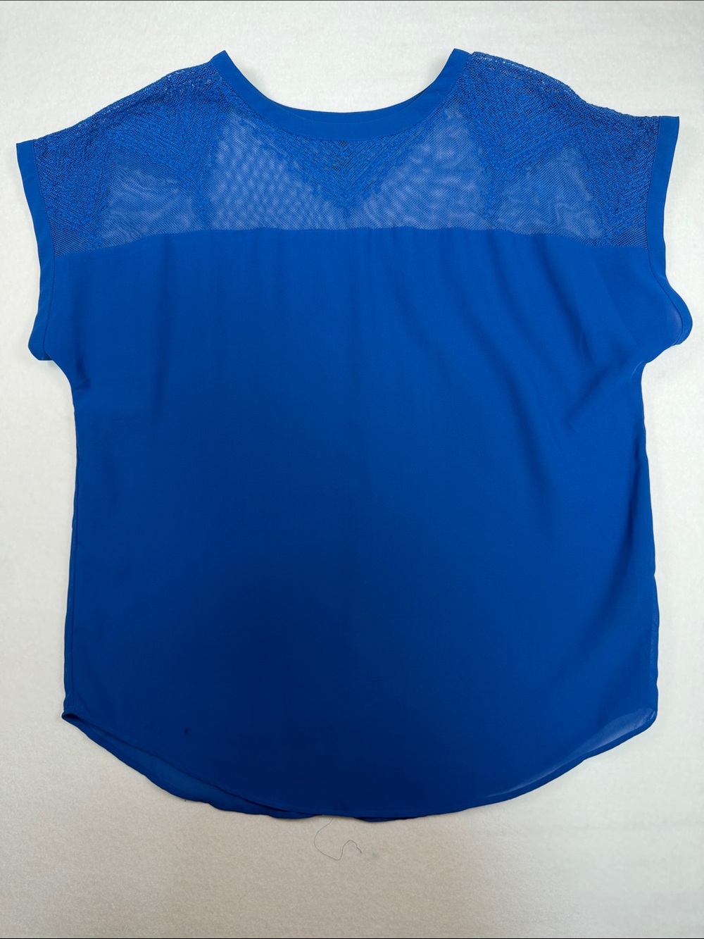 H&M Women’s Royal Blue Short Sleeve Lace Yoke Top